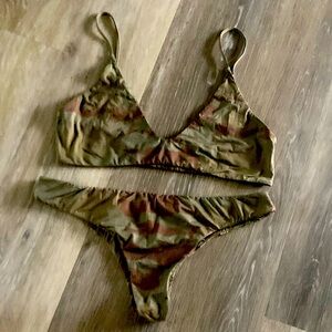 Mai Green Camo Bikini Set